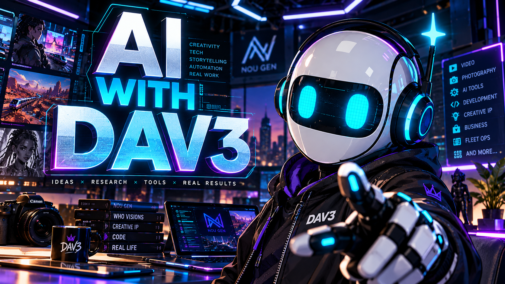 AI with DAV3 — Neon Creator Studio